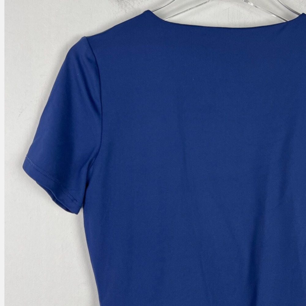 House of Harlow 1960 Navy Blue Deep V Short Sleeve Bodysuit - Picture 8 of 9